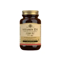 SOLGAR - Vitamin D3, wsparcie odporności (2200IU), 100 kapsułek