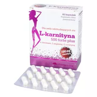 Olimp L-karnityna 500 Forte Plus - suplement diety dla osób odchudzających się, 60 kapsułek