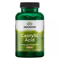 Swanson Caprylic Acid - kwas kaprylowy, kapsułki 600 mg, 60 sztuk