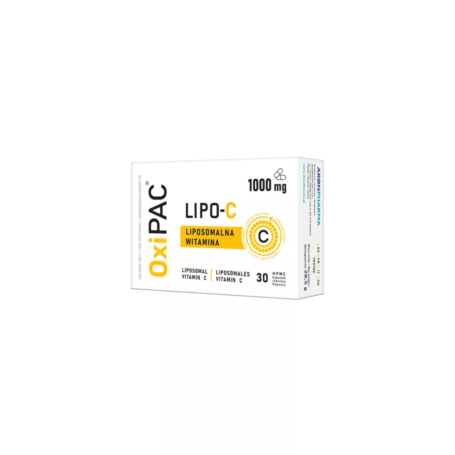 oxipac lipo-c Lipo-C, 30 kapsułek Frequência:trimestral
