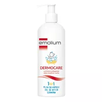 emolium dermocare 3w1 - płyn do kąpieli, żel do mycia, szampon, 400ml