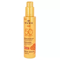 NUXE SUN - mleczko w sprayu do opalania twarzy i ciała, SPF 50, 150 ml + torba plażowa, 1 sztuka