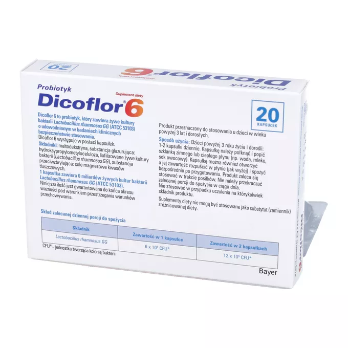 Dicoflor 6 - probiotyk, 20 kapsułek