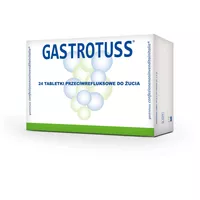 Gastrotuss - preparat o działaniu przeciwrefluksowym, 24 tabletek do żucia