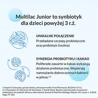Multilac Junior Synbiotyk (probiotyk + prebiotyk), 20 czekoladek