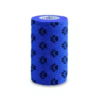 StokBan - samoprzylepny bandaż elastyczny niebieskie łapki, 10cm x 4,5m, 1 sztuka