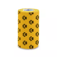 StokBan - samoprzylepny bandaż elastyczny żółte łapki, 10cm x 4,5m, 1 sztuka