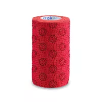 StokBan - samoprzylepny bandaż elastyczny czerwony uśmiech, 10cm x 4,5m, 1 sztuka