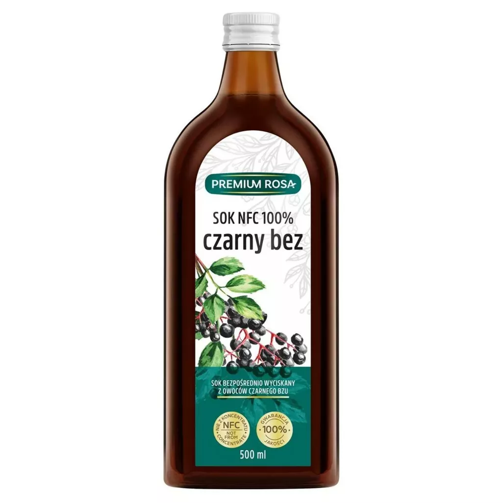 Premium Rosa, czarny bez, sok NFC 100%, 500 ml - skład, cena