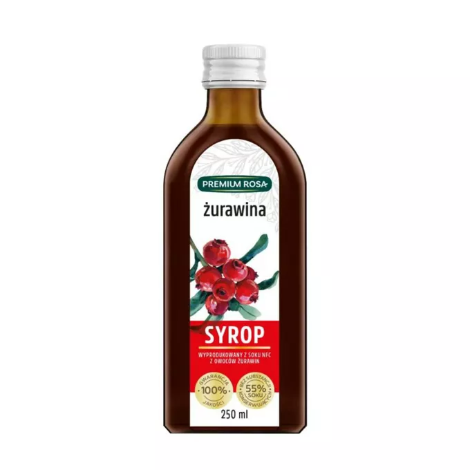 Premium Rosa, syrop żurawina, 250 ml - skład, cena, opinie