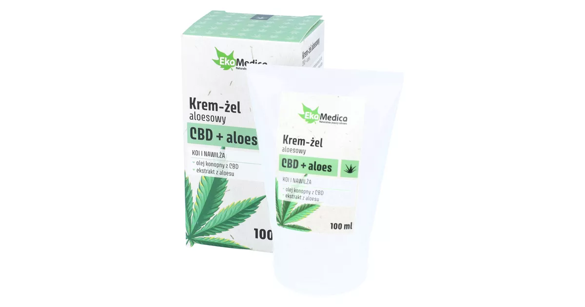 EkaMedica - krem-żel aloesowy CBD + aloes, 100 ml - skład, cena