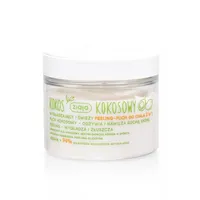 ziaja - wygładzający i świeży peeling-puch do ciała 2 w 1, kokosowy, 270 ml