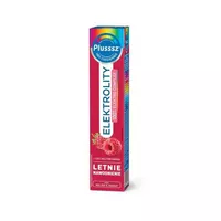 Plusssz Elektrolity + 100% Multiwitamina, malina i granat, 24 tabletki musujące