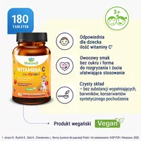 Naturell, Witamina C dla dzieci, 180 tabletek