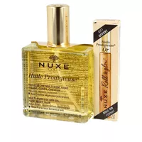 Zestaw Nuxe Huile Prodigieuse - suchy olejek wielofunkcyjny, 100 ml + Nuxe Huile Prodigieuse Or - suchy olejek roll-on, 8 ml
