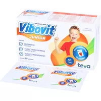 Vibovit JUNIOR - suplement diety dla dzieci w wieku 4-12 lat, smak truskawkowy, 30 saszetek