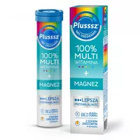 Plusssz 100% Multiwitamina + MAGNEZ - tabletki musujące, 20 sztuk