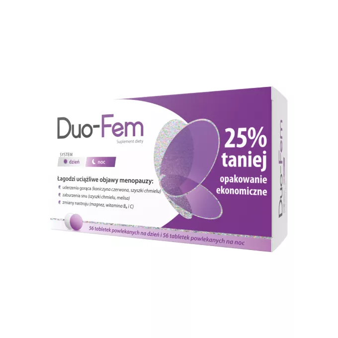Zdrovit Duo-Fem - na objawy menopauzy, 112 tabletek