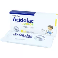 Acidolac Junior- wsparcie układu odpornościowego, smak biała czekolada, 20 misio-tabletek