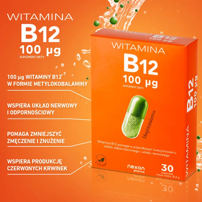 Nexon Witamina B12 100 mcg, 30 kapsułek