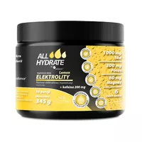 Aliness, ALLHydrate, Elektrolity Lemon + Kofeina, 345 g