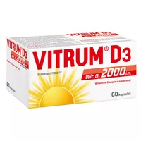 VITRUM D3, 1000 j.m., zapotrzebowanie na witaminę D3, 60 kapsułek