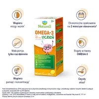 Naturell Omega 3 Uczeń, płyn, 150 ml (Data ważności: 31.07.2026)