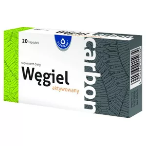 Węgiel aktywowany carbon - kapsułki, 20 sztuk