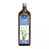 Olej lniany tłoczony na zimno - płyn, 1000ml OLEOFARM