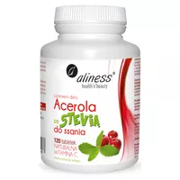 Aliness Acerola ze stevią do ssania, 120 tabletek