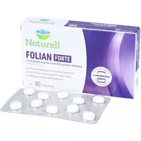 NATURELL Folian Forte, 30 tabletek + Mustela - krem na rozstępy (gr.) GRATIS