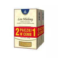 Len Mielony - mielone nasiona lnu uzyskane w procesie odtłuszczania, 200 g + 200 g OLEOFARM