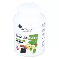 Aliness - Morwa Biała 500 mg z cynamonowcem i chromem, utrzymanie prawidłowego poziomu cukru we krwi, 180 kapsułek