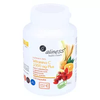 Aliness - witamina C 1000mg Plus, wspiera układ odpornościowy, 100 kapsułek