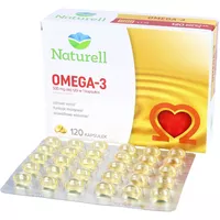 NATURELL Omega-3 - kapsułki, 500 mg, 120 sztuk + Naturell Folian - tabletki, 20 sztuk GRATIS