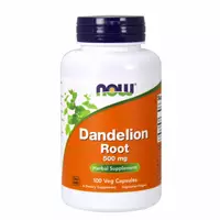 NOW FOODS Dandelion Root 500 mg - korzeń mniszka lekarskiego, kapsułki, 100 sztuk