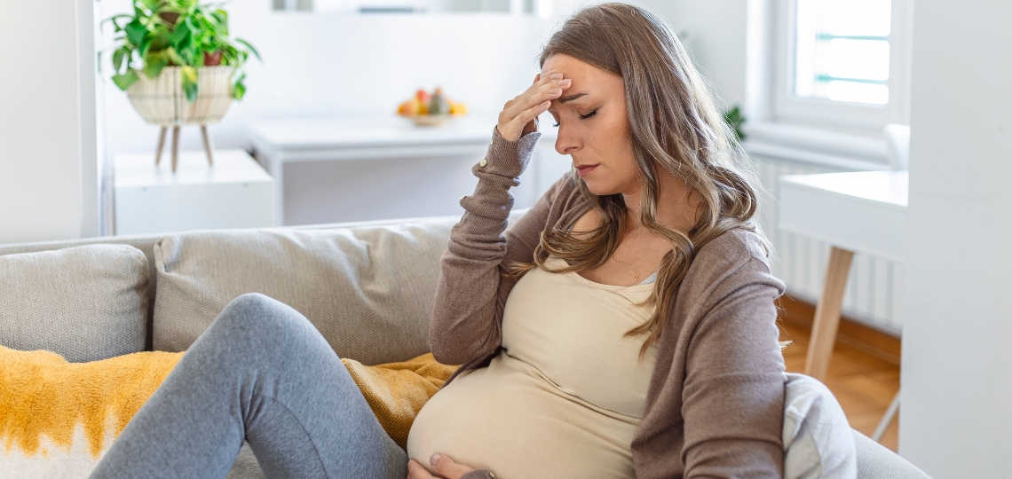 Kobieta w ciąży chora na grypę